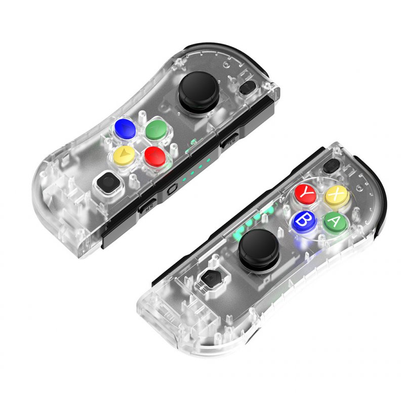 1pair Wireless Bluetooth Game Handle Joy Cons Gaming Controller Gamepad For Nintend Switch NS Joycon Console with Wrist Strap 