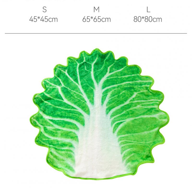 Dog Blankets For Medium Dogs Cute Chinese Cabbage Shape Pets Small Blankets Kennel Bed Soft Flannel Mat Supplies Chinese cabbage M：65 x 65cm
