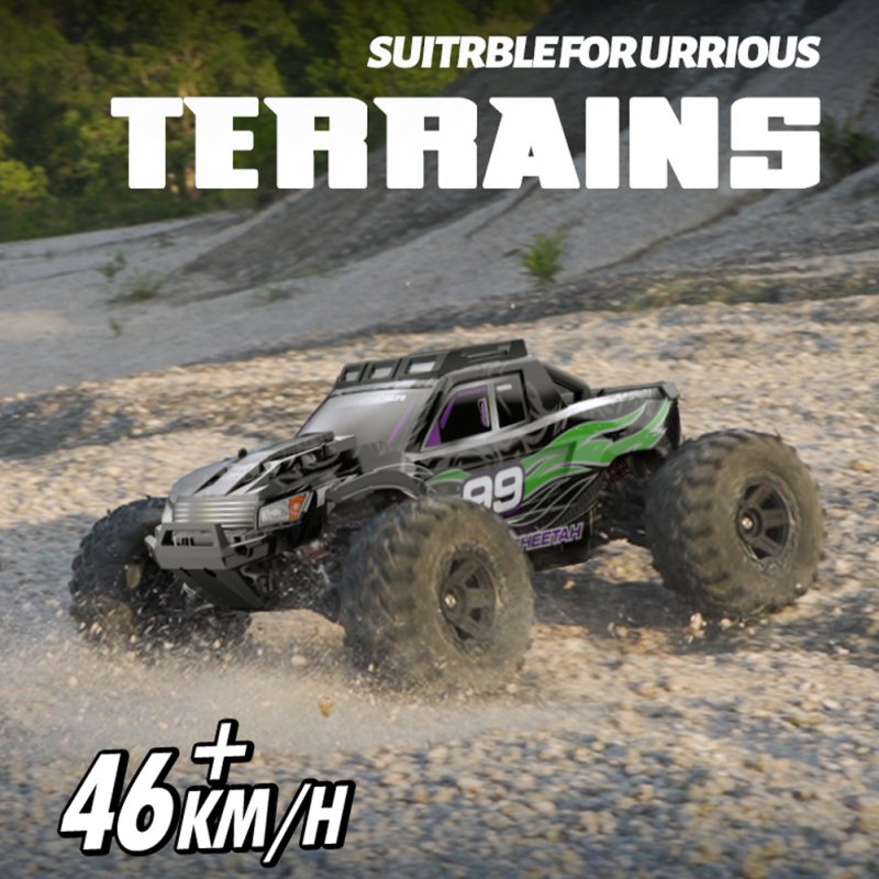 G106 1:10 RC Car 2.4ghz Scale 4wd 46km/h+ High Speed Big Wheel RC Truck Off Road Ipx8 Waterproof 