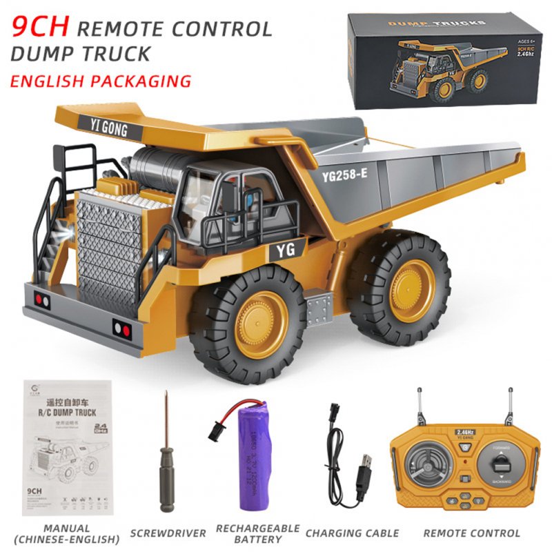 Alloy Engineering Vehicle Remote Control Excavator Bulldozer Dump Truck Electric Toys 