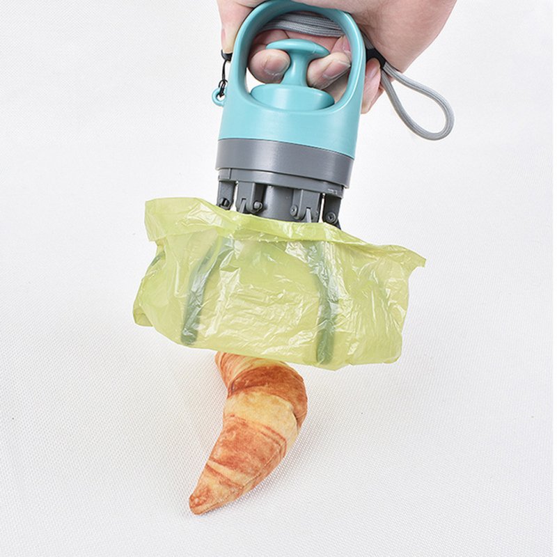 Portable Dog Poop Scooper Portable Lightweight Claw Poop Scooper No Touch Dog Waste Picker Cleaner With Built-in Bag Dispenser 