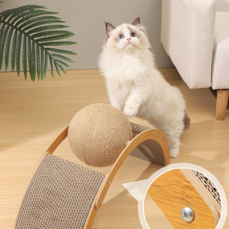 Cat Scratching Board Arch Bridge Design Claw Resistant Long-lasting Corrugated Paper Claw Grinder Furniture Protector 