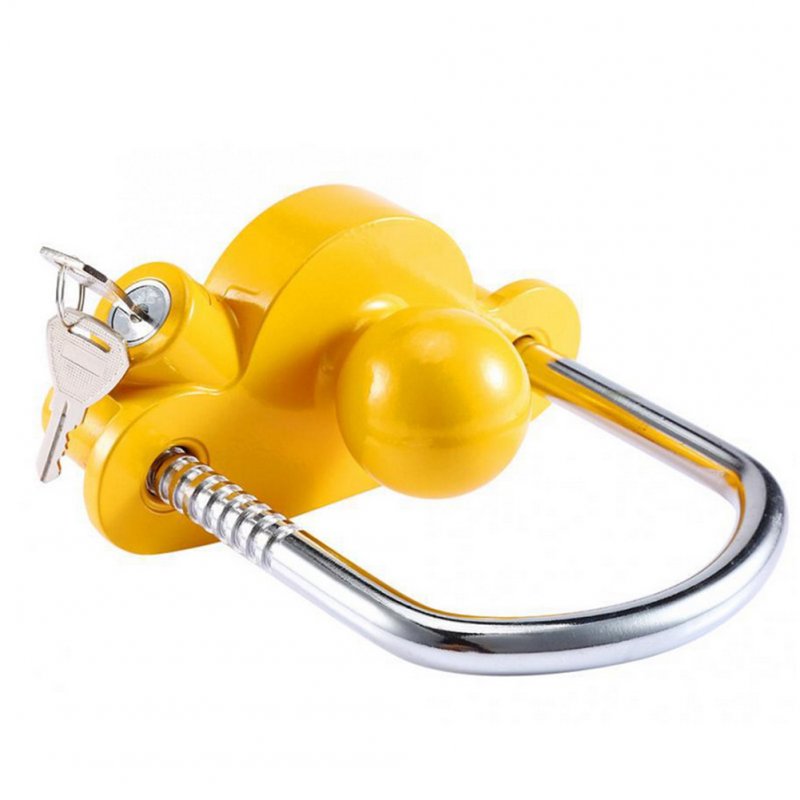 Car Trailer Lock Yacht Rv Connector Trailer Hook U-shaped Tow Ball Aluminum Alloy Security Anti-theft Lock 