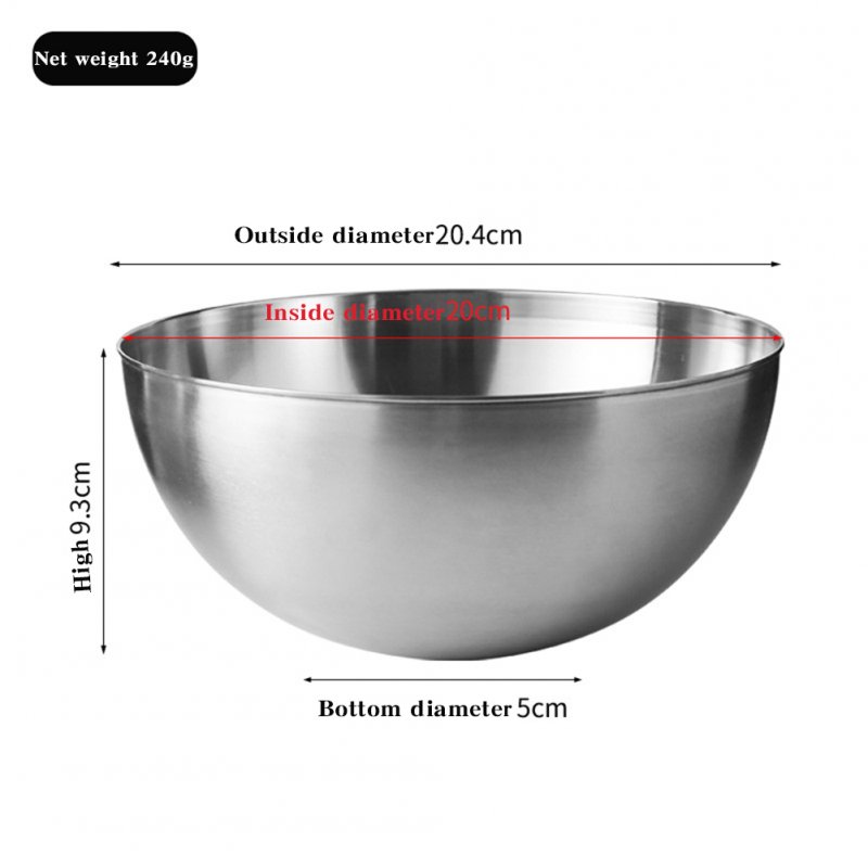 Thickened Egg Mixing Bowls Rust-proof Large Capacity 304 Stainless Steel Salad Bowls Kitchen Baking Cooking Accessories 