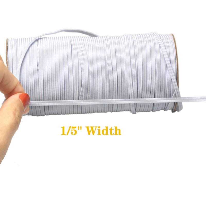 5mm Width Elastic Bands for Sewing Braided Elastic Cord Elastic String Rope Elastic Band 