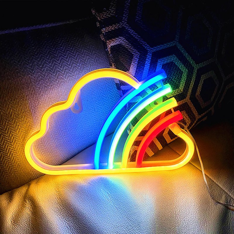 Led Cloud Rainbow Neon Lights 30lm Ip45 Waterproof Dormitory Room Atmosph