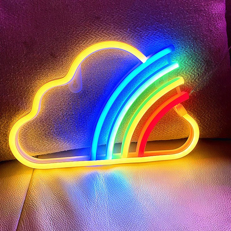 Led Cloud Rainbow Neon Lights 30lm Ip45 Waterproof Dormitory Room Atmosph