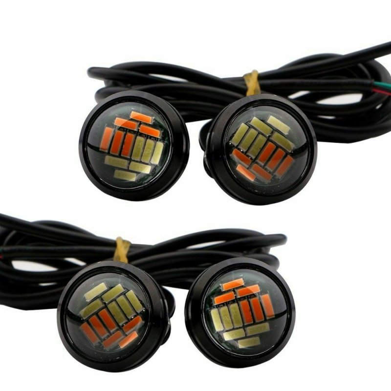 10pcs 23mm Eagle Eye LED DRL Daytime Running Reversing Light Car Tail Lamp Dc12v 