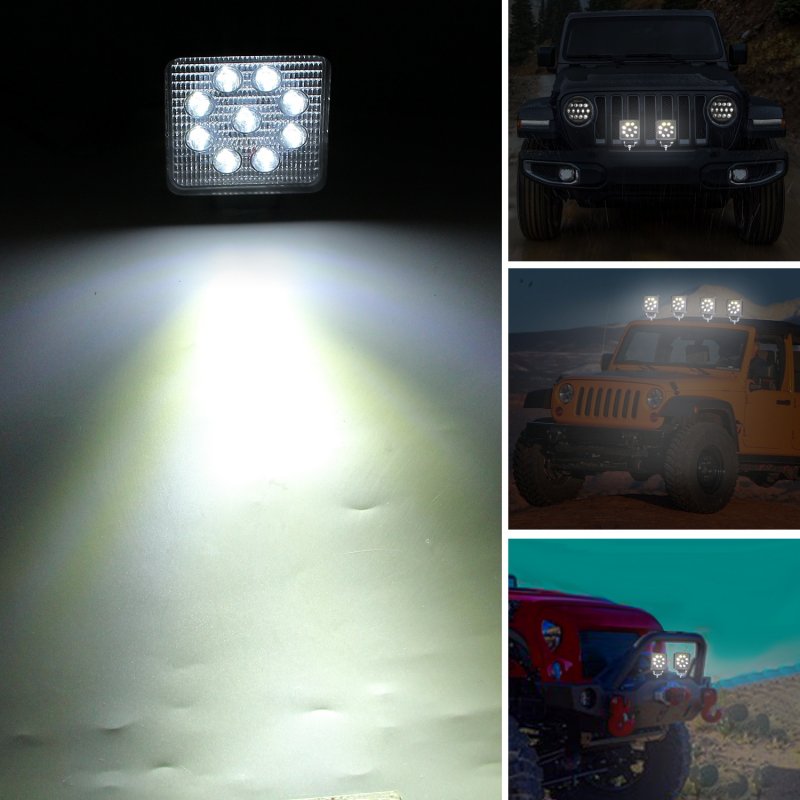Super Slim Square 90W Spotlight Beam Led Work Light Driving Fog Lights