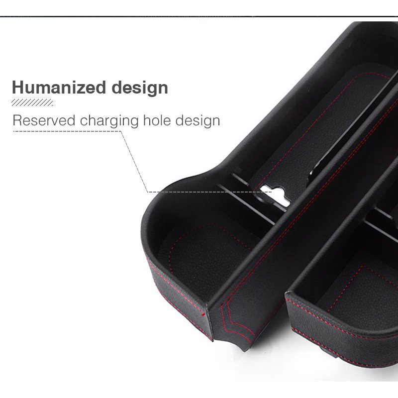 Multifunction Leather Storage Box for Car Seat Side Gap 