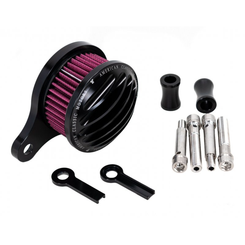 Professional Ribbed Air Cleaner Kit Intake Filter Kit 