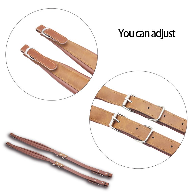 2 Pcs Adjustable Synthetic Leather Accordion Shoulder Straps Belt for 60-120 Bass Accordions 