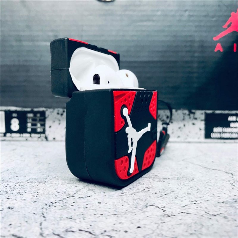 Earphone Protective Case for Airpods 1/2/3 Silicone Shell Storage Box Cartoon Gym Shoes Design Fashion Cover red_For Airpods 1 / 2