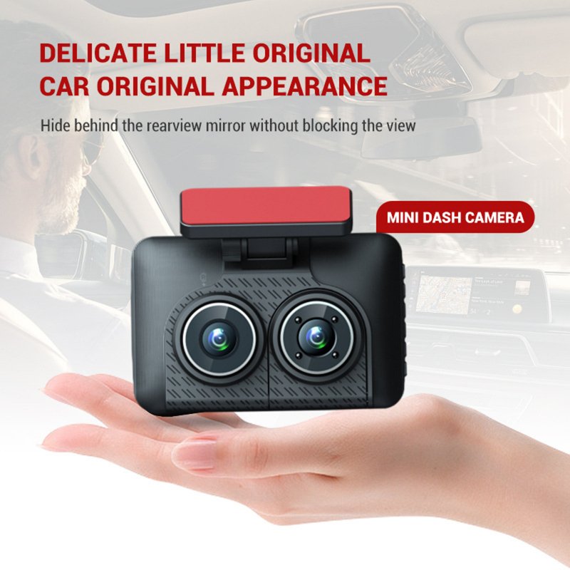 Dash Cam Front Rear Inside 3 Channel 1080P 4.0 Inch Screen Car Dvr Night Vision G-Sensor Parking Monitor 