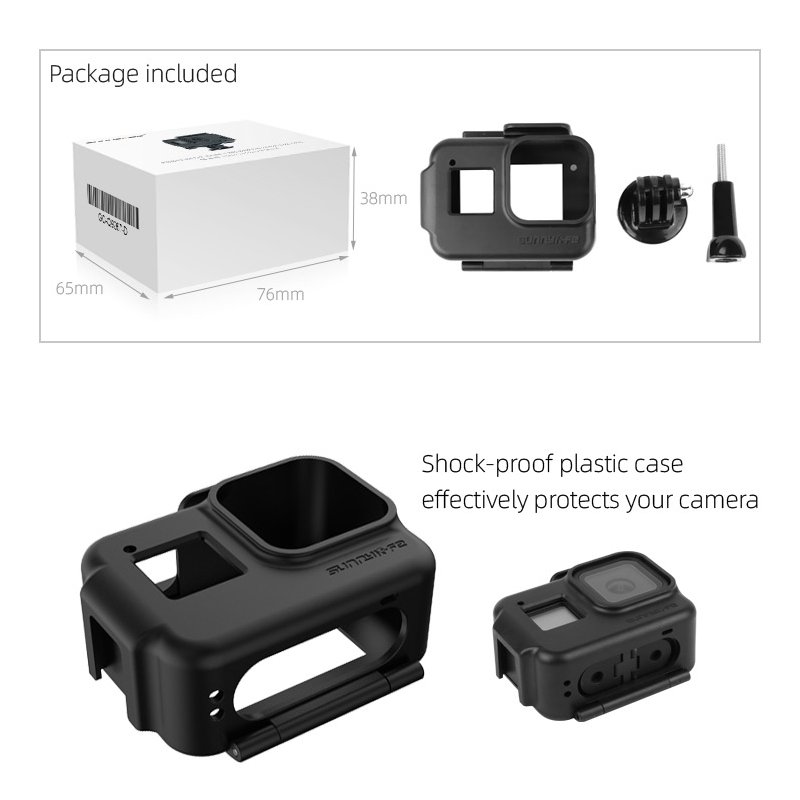 Shock-proof Plastic Frame Protective Case Shell Protector for GoPro Hero8 