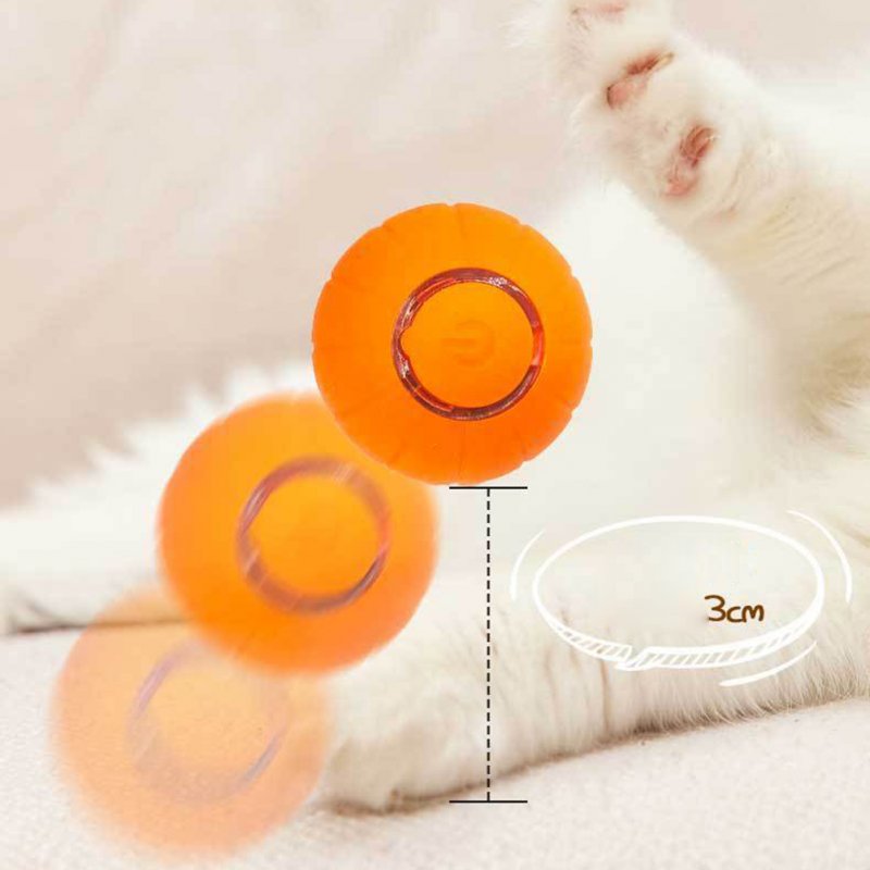 Pet Cats Smart Automatic Rolling Ball Bite-resistant Usb Charging Glowing Training Interactive Toys 