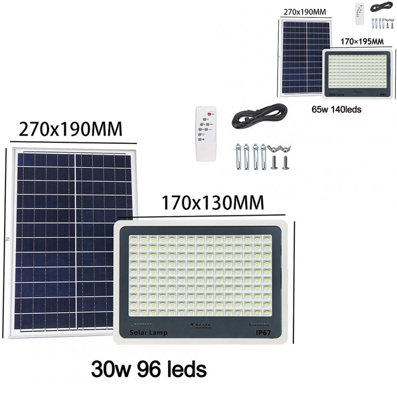 LED Outdoor Solar Light With Remote Control Outdoor Waterproof High Power Ultra Bright Floodlights For Patio Garage Backyard 