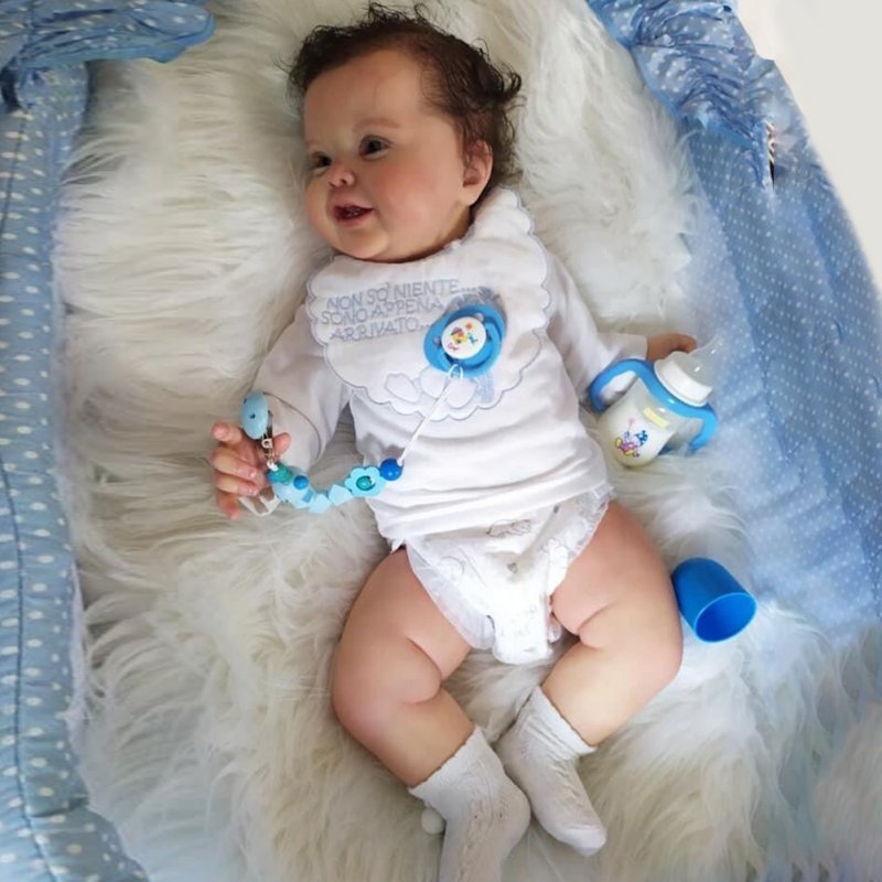 50cm Lifelike Reborn Dolls Realistic Hand-Detailed Painting Newborn Baby Dolls with Visible Veins
