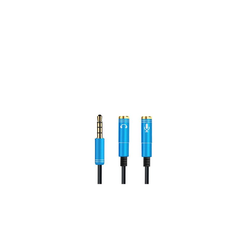 Mobile Computer Two In One Audio One Point Two With Microphone Input 3.5 Audio Cable blue