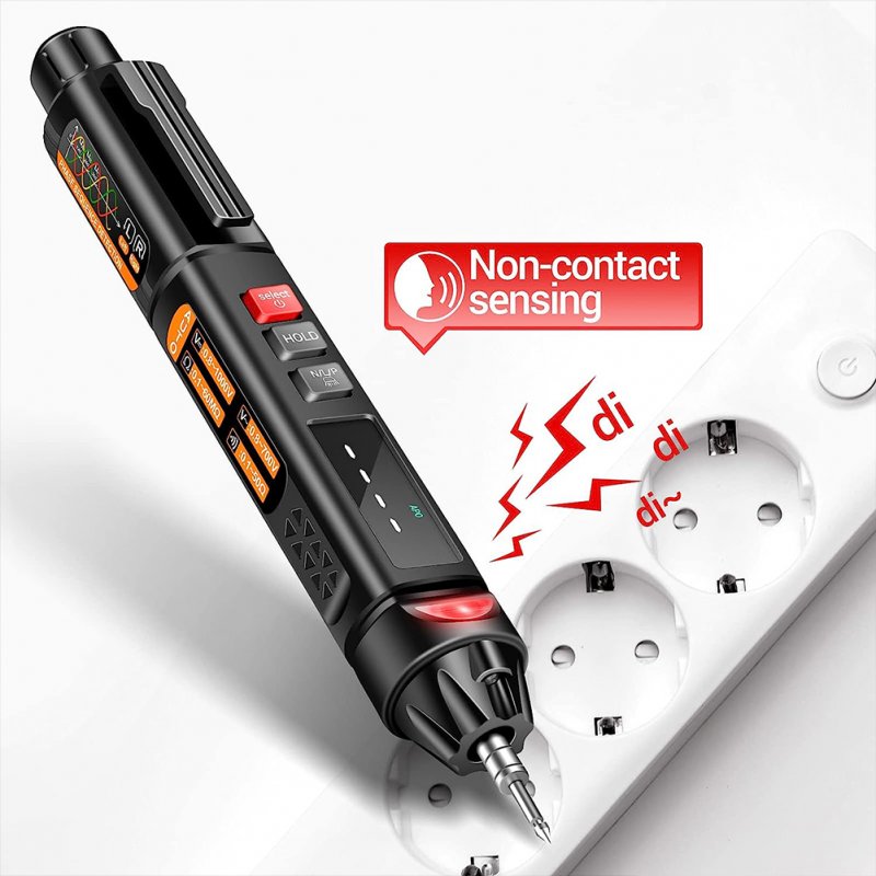 Pen Type Digital Multimeter Ac/Dc Voltage Tester 6000 Counts Intelligent Current Meter with Flashlight 