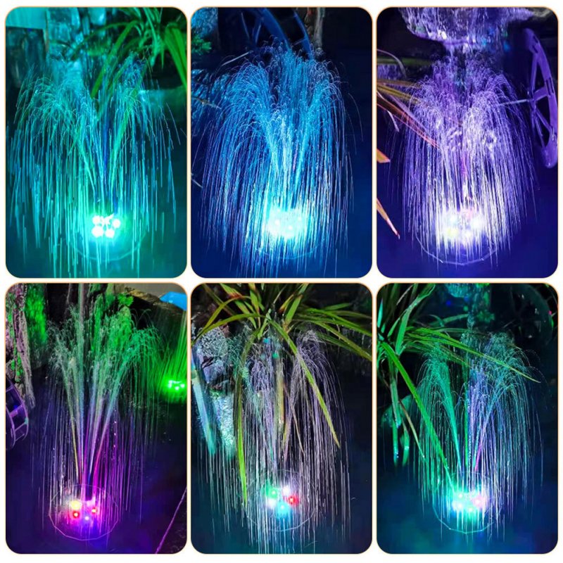 3.5w Solar Fountain with RC Outdoor Colorful Lamp Beads Landscape Floating Fountain for Garden Pool