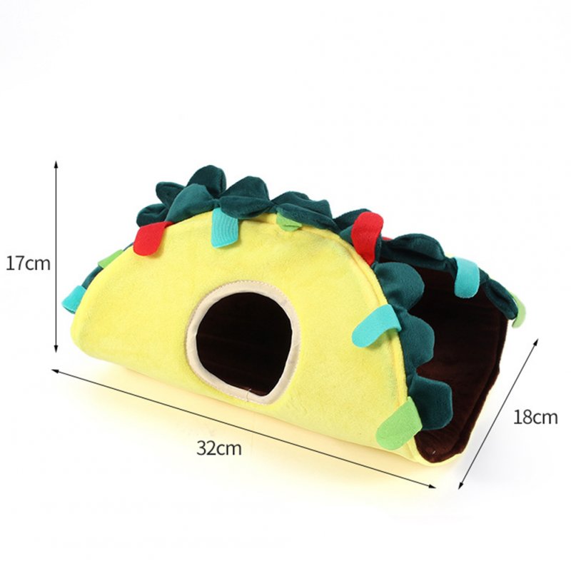Pet Hideout Tunnel Reusable Washable Semi-enclosed Design Tunnel Toy For Guinea Pigs Hamsters Chinchillas (32 x 18 x 17cm) tunnel