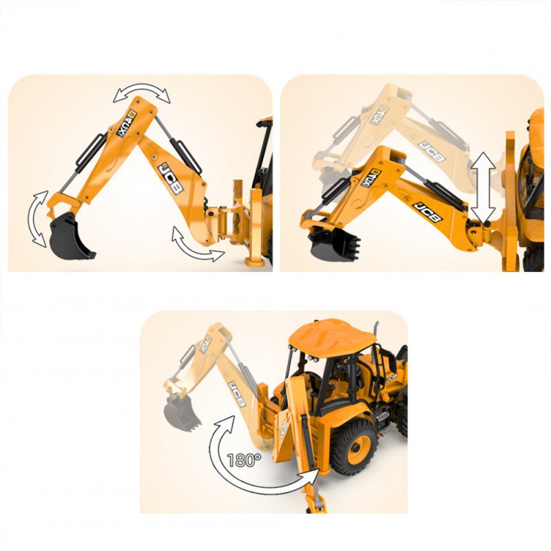 E589 1:20 Remote  Control  Excavator  Loader  Toys 2-way Forklift Excavator Electric Engineering Vehicle Model Holiday Gifts For Kids 