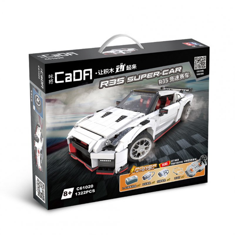 C61020 Assembly Building  Blocks  Sports  Car  Toys R35 Electric Remote Control Racing Vehicle Model Holiday Gifts For Children Boy 