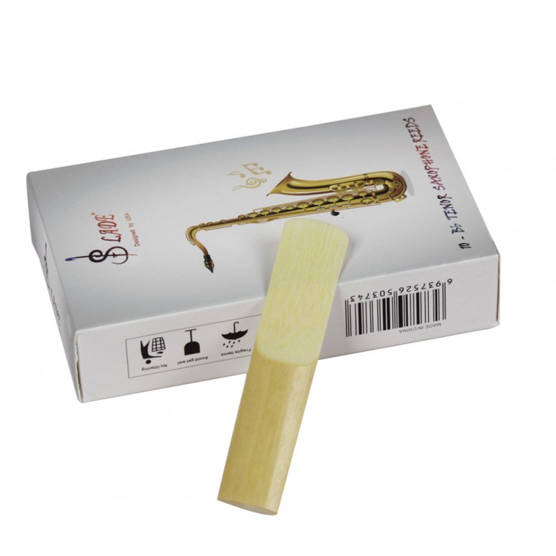 10Pcs Tenor Saxophone Reeds Strength 2.5 Instrument Accessories (Carton) 