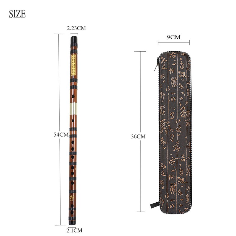 Bamboo Flute Dizi Traditional Handmade Chinese Musical Instrument Vintage Dizi With Membrane Cloth Box 