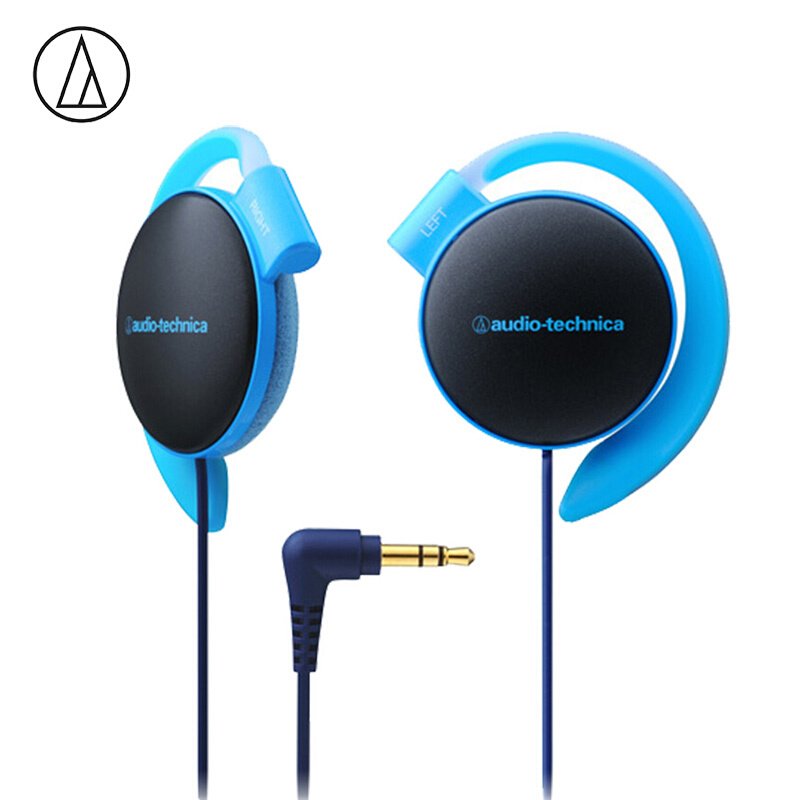 Original Audio-Technica ATH-EQ500 Wired Earphone Music Headset Ear Hook Sport Headphone Surround Bass For Xiaomi Huawei Oppo Etc Red