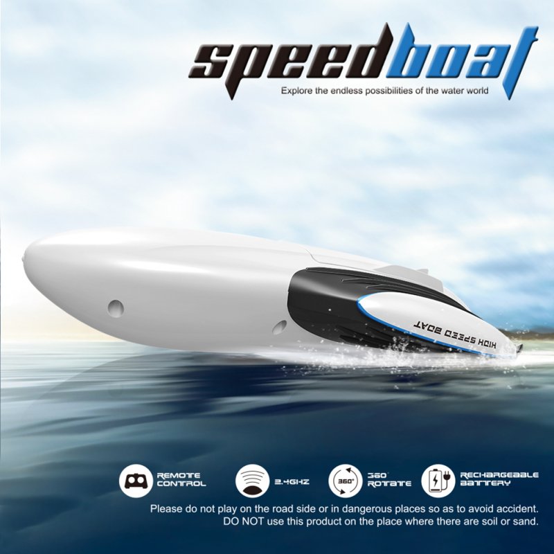 2.4g Remote  Control  Boat Competitive Speedboat High-speed Electric Remote Control Double-sided Ship Summer Water Children Toy 