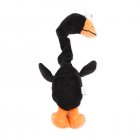 Dog Plush Doll Toy Cartoon Ostrich Animals Bite Resistant Squeaky Plush Doll Teeth Cleaning Interactive Chew Toy For Puppy Dogs Cat Kitten black As shown