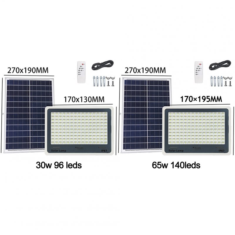 LED Outdoor Solar Light With Remote Control Outdoor Waterproof High Power Ultra Bright Floodlights For Patio Garage Backyard 