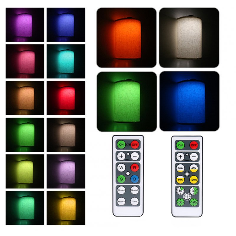 2pcs Led Wall Lamp With Remote Control 3 Color Temperature Rechargeable Wireless Design Bedroom Bedside Lamp For Bedrooms Living Rooms 