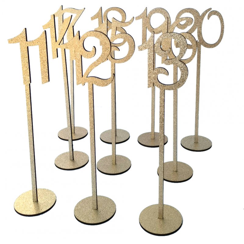 20 Pcs Wood Table Numbers For Wedding Reception Stands Seat Numbers With Holder Base Table Numbers For Wedding Party 