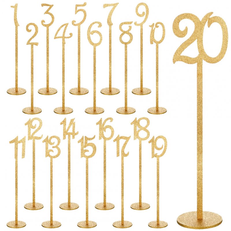 20 Pcs Wood Table Numbers For Wedding Reception Stands Seat Numbers With Holder Base Table Numbers For Wedding Party 
