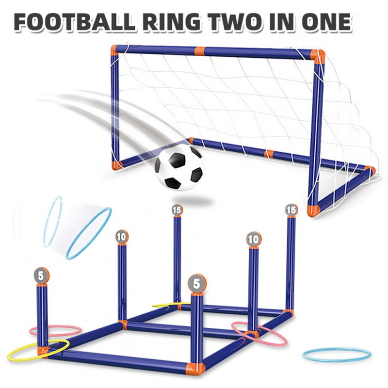 2 in 1 Competitive Game Set Children Football Goal Post Net Ring Throwing Toys Indoor Outdoor Game For Kids 