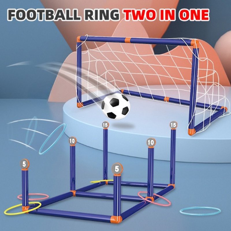 2 in 1 Competitive Game Set Children Football Goal Post Net Ring Throwing Toys Indoor Outdoor Game For Kids 