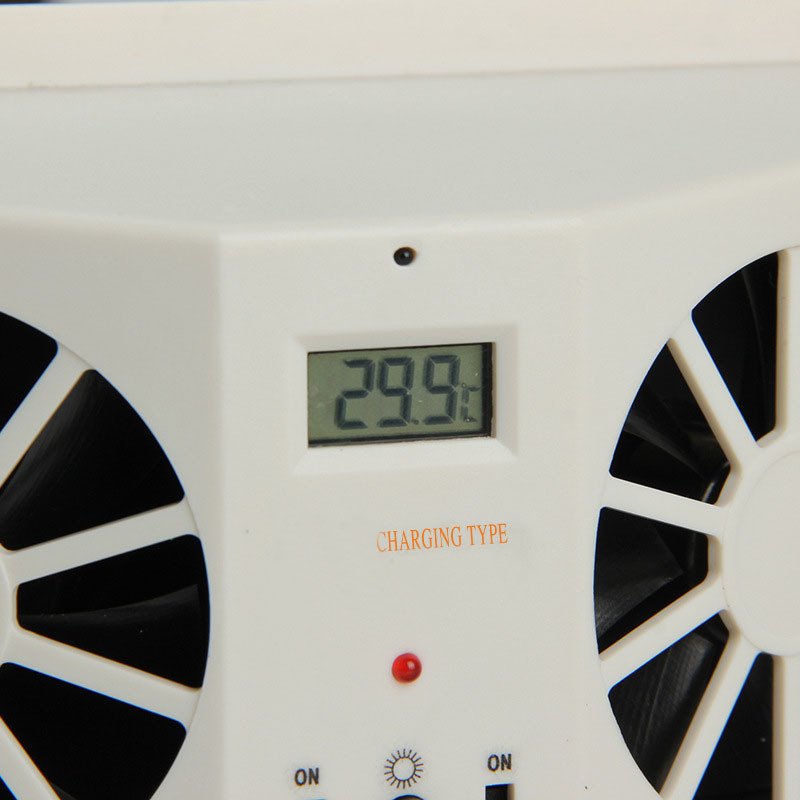 Solar Powered Car Window Air Vent Ventilator Cooling Fan 