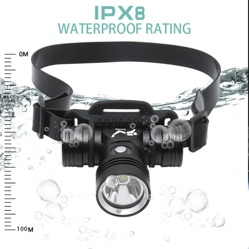 L2 Sst40 Dh06 Underwater Diving Headlight with Head Band High Power Led Head Flashlight Torch 