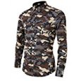 Men's Fashion Print Camouflage Shirt Green