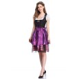 Oktoberfest Plaid Mesh Formal Dress Purple_36