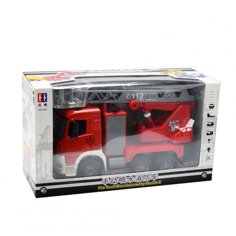 Children Simulation  Fire  Truck  Toy  Set Water-spraying Adjustable Angle Lift Ladder Sprinkler Car Model Boys Birthday Gifts 