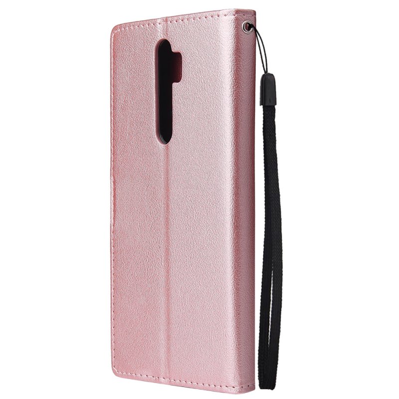 For Oppo A9 2020/Reno 2Z Cellphone Shell PU Leather Mobile Phone Cover Stand Available Anti-drop Elegant Smartphone Case Gold