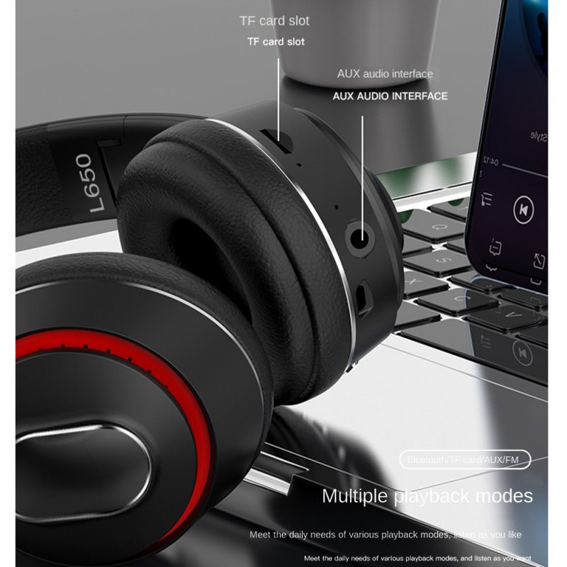 Foldable Bluetooth Headphones Hi-fi Noise Reduction Music Earphone Wireless Gaming Headset 