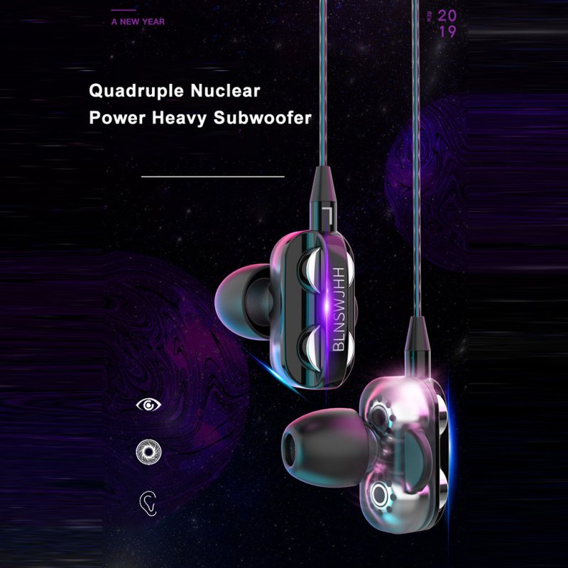 Wired Earphone HiFi Super Bass 3.5mm In-Ear Headphone Stereo Earbuds Ergonomic Sports Headsest Birthday Gift Red