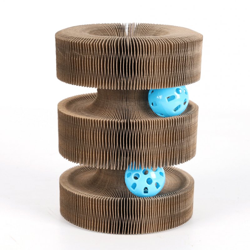 Pet Cat Scratching Board With Ball Grinding Claw Plate Playing Training Exercise Toys Pet Supplies Fish as shown