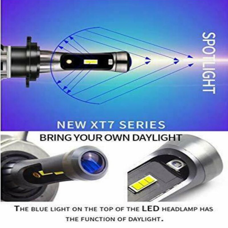 Car LED Headlight  XT7 Large-Sized LED Lamp Demon Eyes Running Lamp Retrofit  H4 H7 H11/H8  9005 9012 90