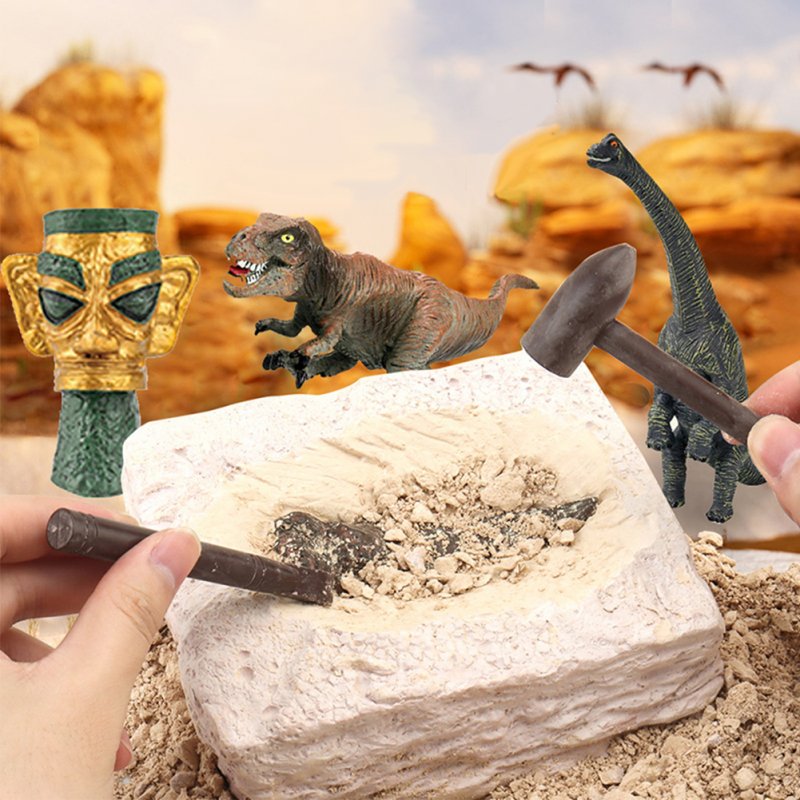 Children Digging Toys Dinosaur Fossil Dinosaur Egg Sanxingdui Archaeological Dig Toy Diy Teaching Experiment 